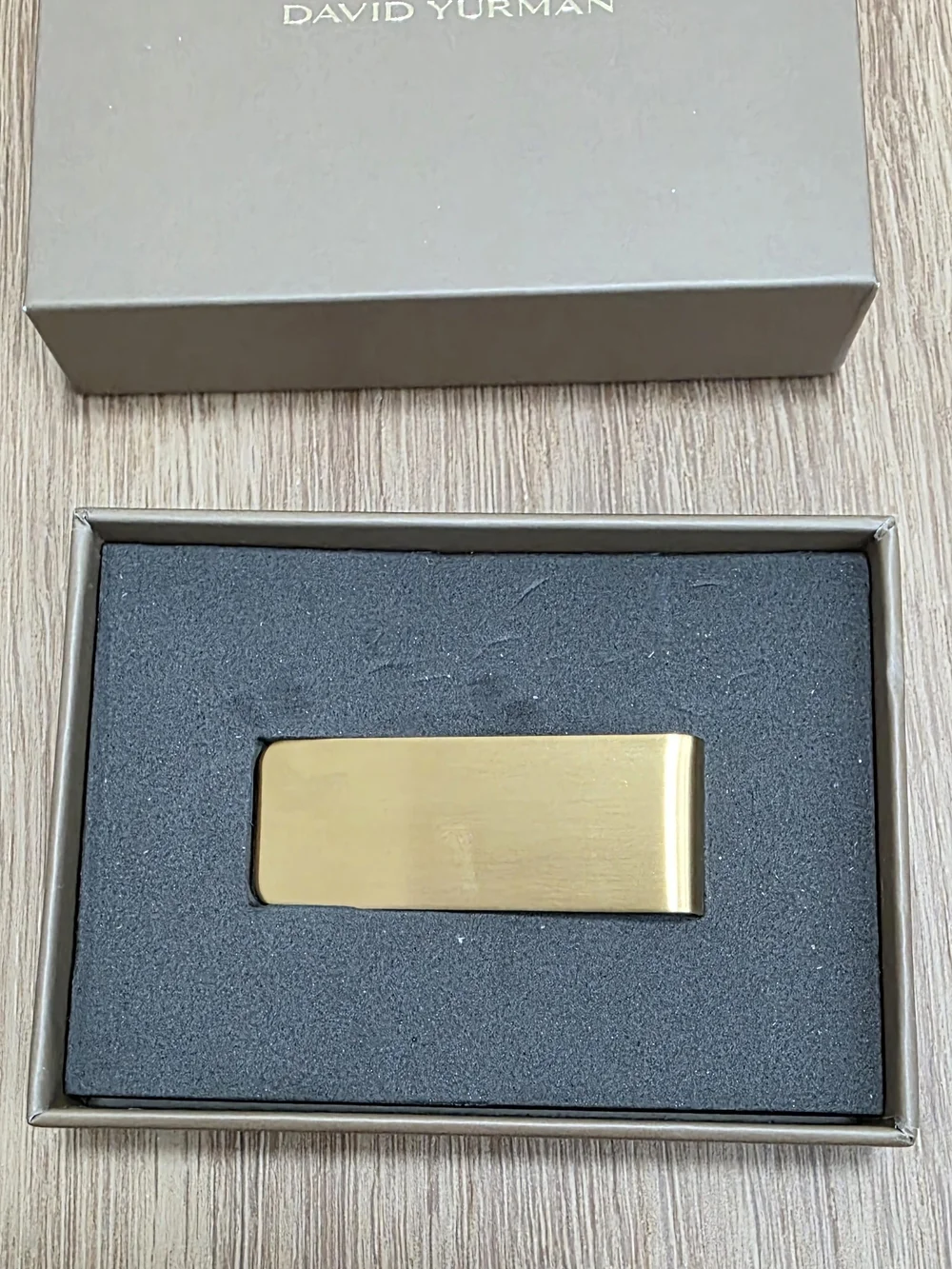 David Yurman Brushed Gold Money Clip